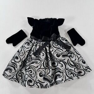 The Queen's Treasures Christmas Formal Dress Outfit 18 In Doll Black Velvet
